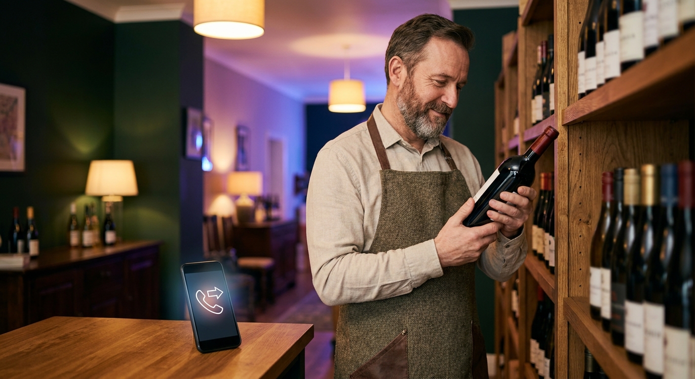 Agent vocal IA pour caviste : ne ratez plus une commande quand vous êtes en cave